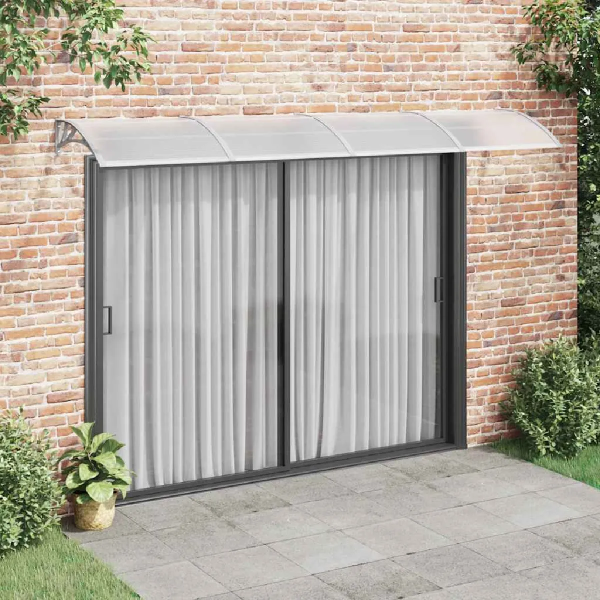 vidaXL Auvent de porte PC 350x100 cm - vue 2