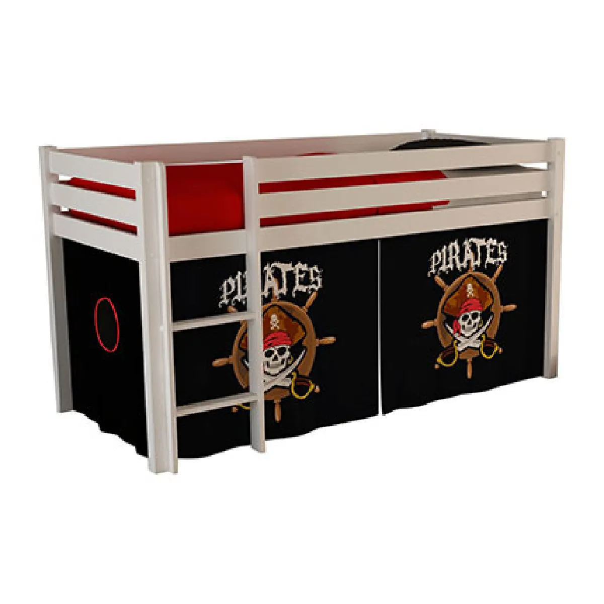 MES Lit surélevé 90x200 - Décor pirates