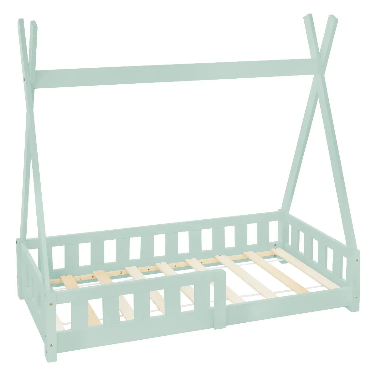 Ml-Design Lit D'enfant Tipi 70X140 Cm Menthe