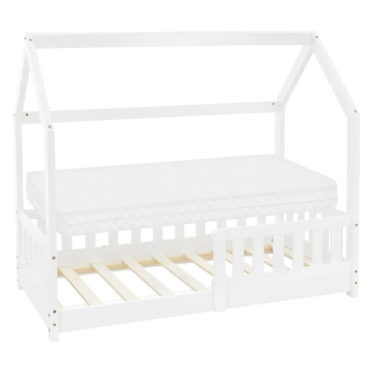 Ml-Design Lit Enfant Avec Matelas 70X140 Cm - Bois Pin