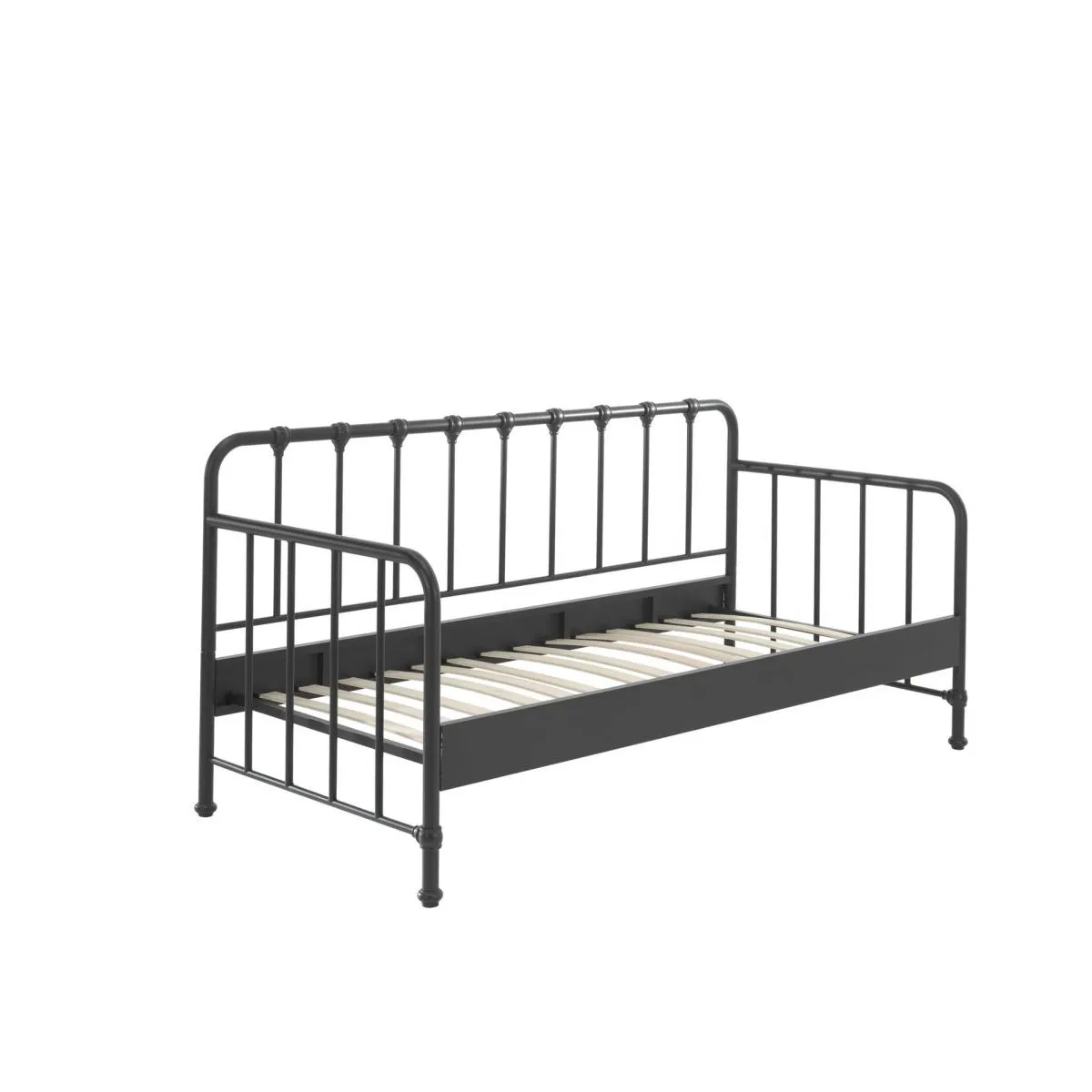 MES Lit banquette avec sommier - Noir