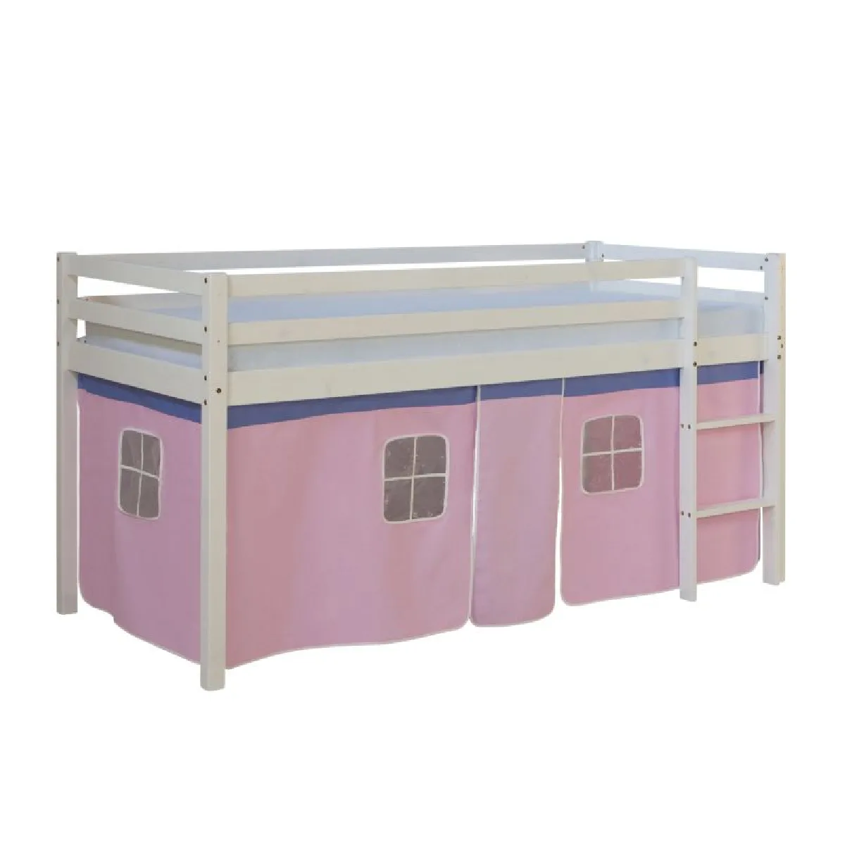 HOMESTYLE4U Lit Mi-Hauteur Rideaux