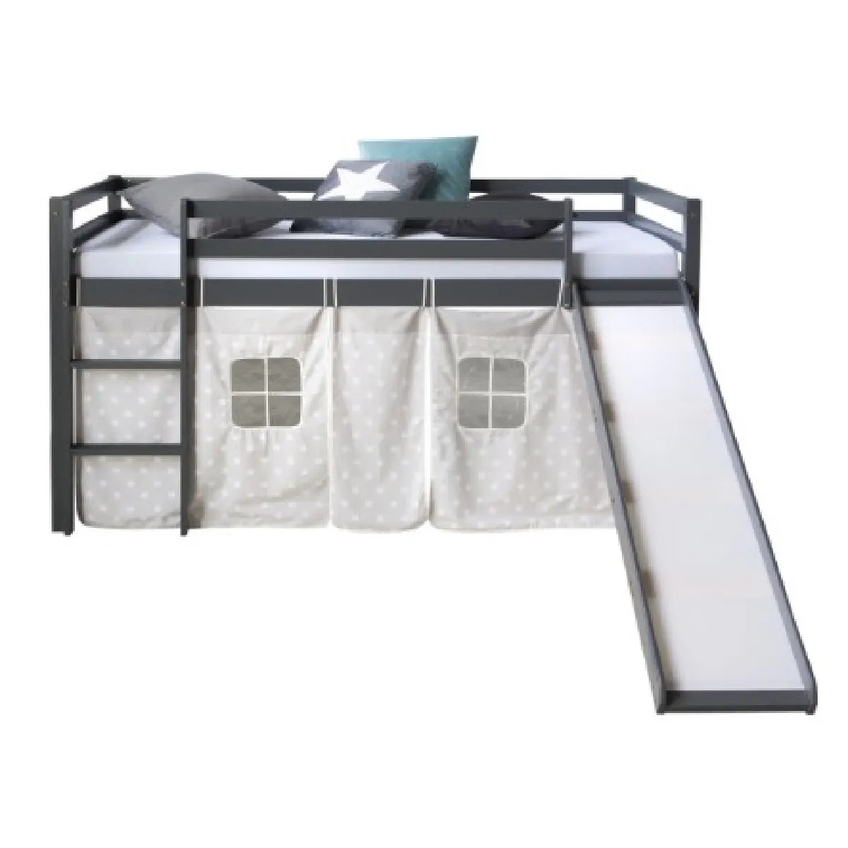 Homestyle4u Gris Lit Mezzanine