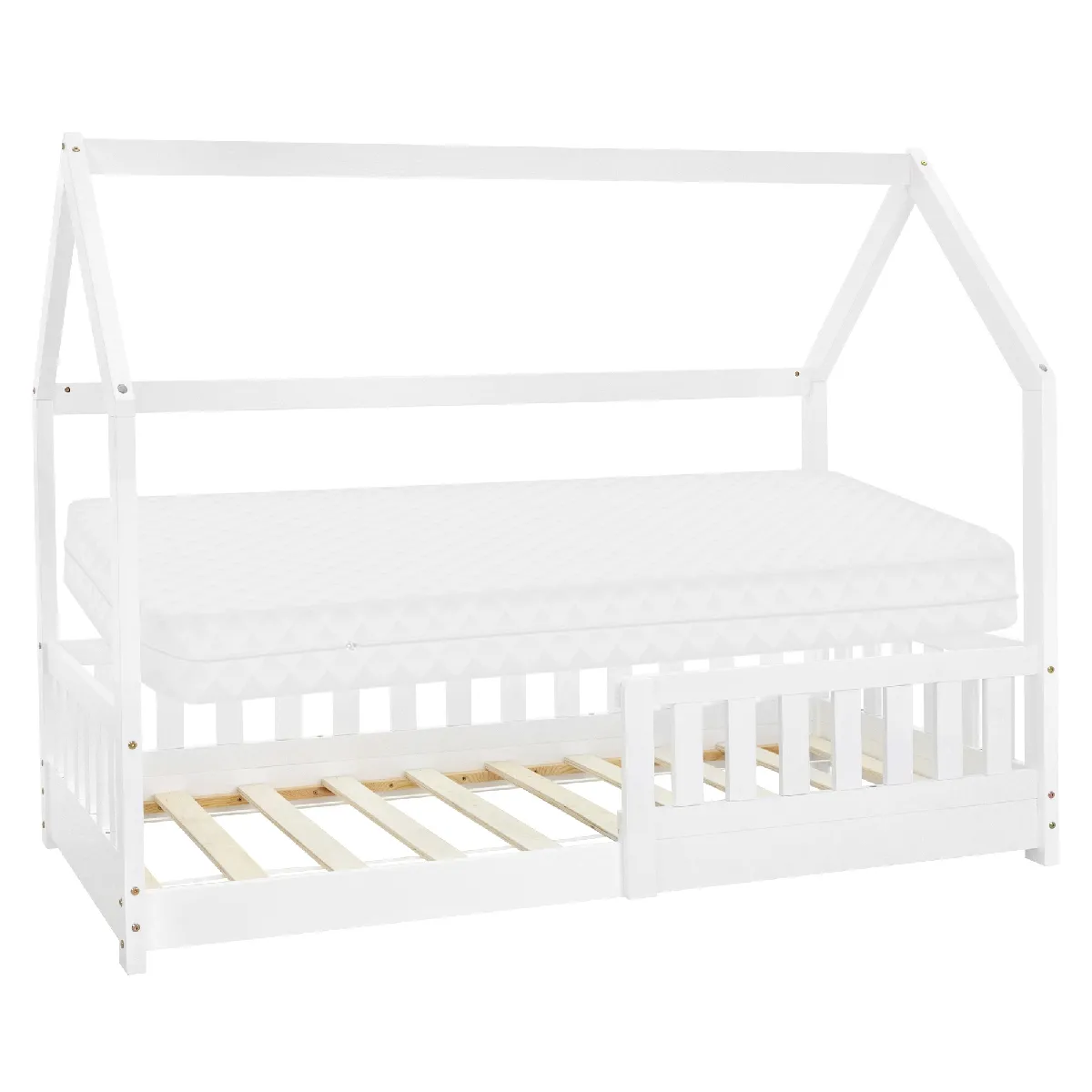 Ml-Design Blanc Lit D'enfants 80X160 Cm