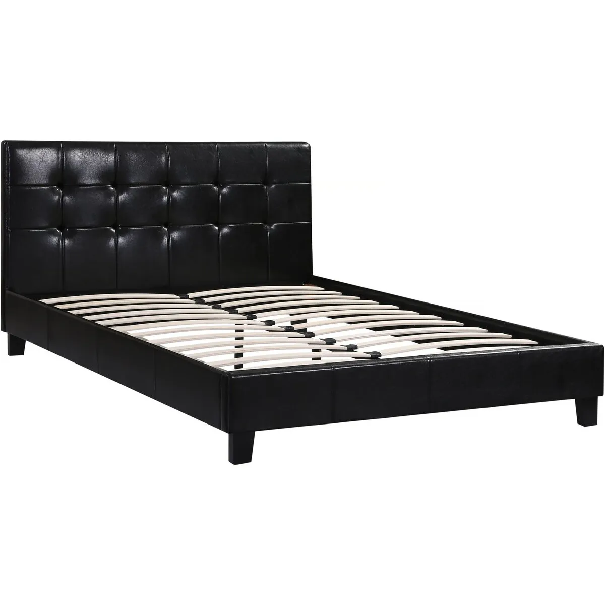 Lit double en pvc [ ]Julia[ ] - 140 x 190 cm - Noir