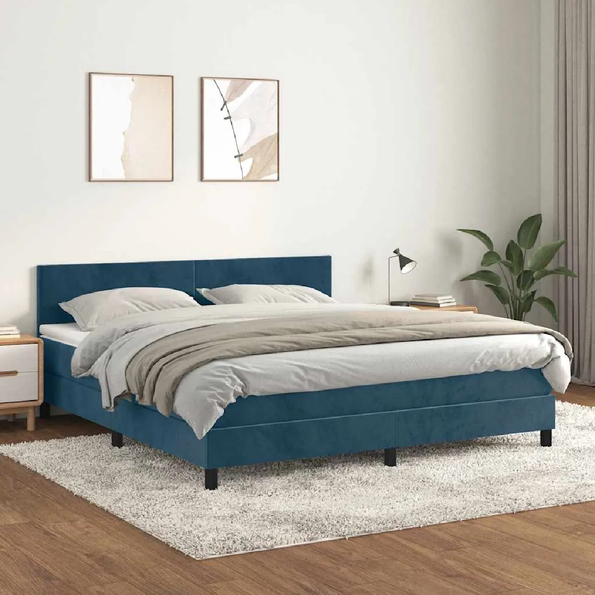 VIDAXL Sommier velours 160x200 cm VIDAXL Sommier velours 160x200 cm