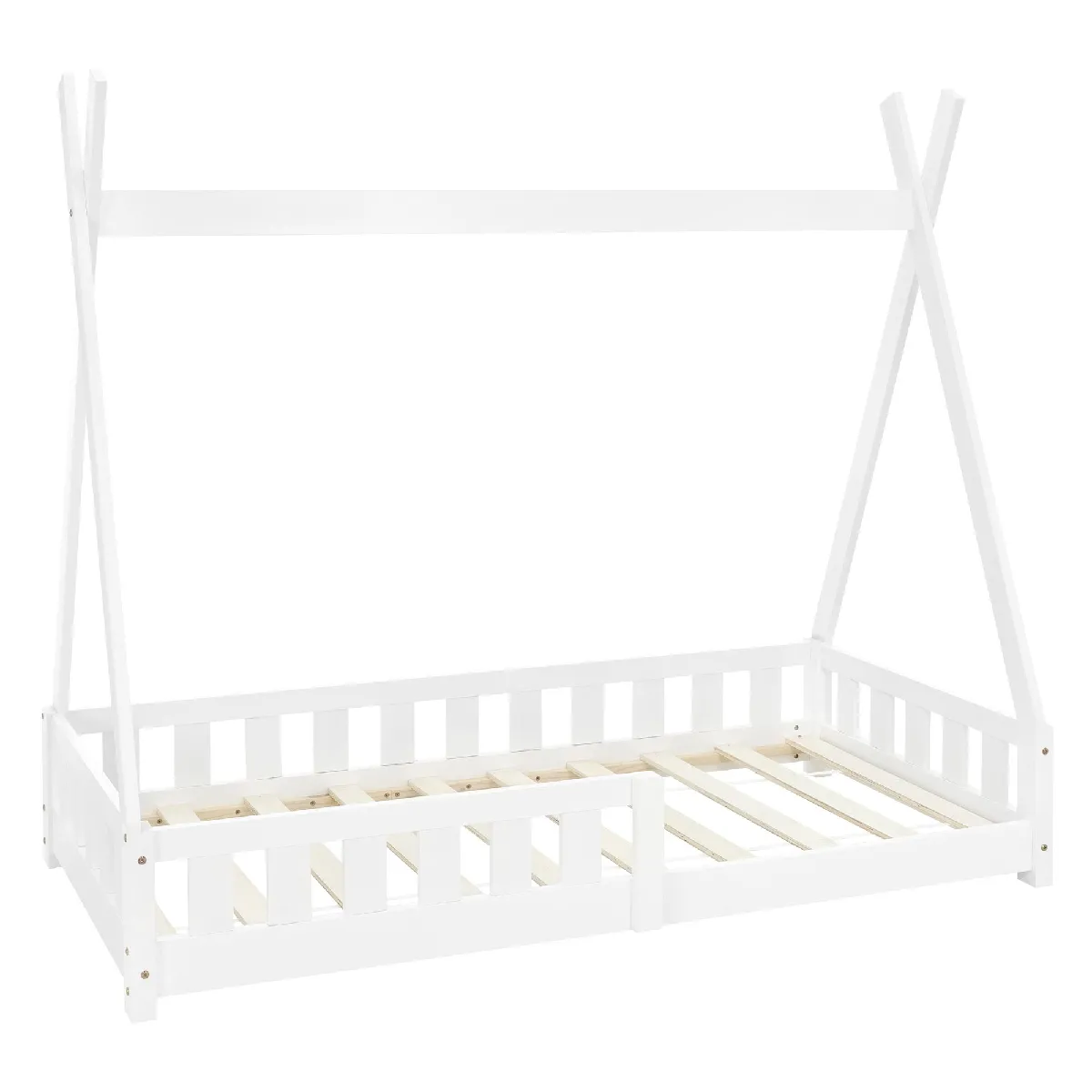 Ml-Design Blanc Lit Tipi Enfant - 160X80 Cm