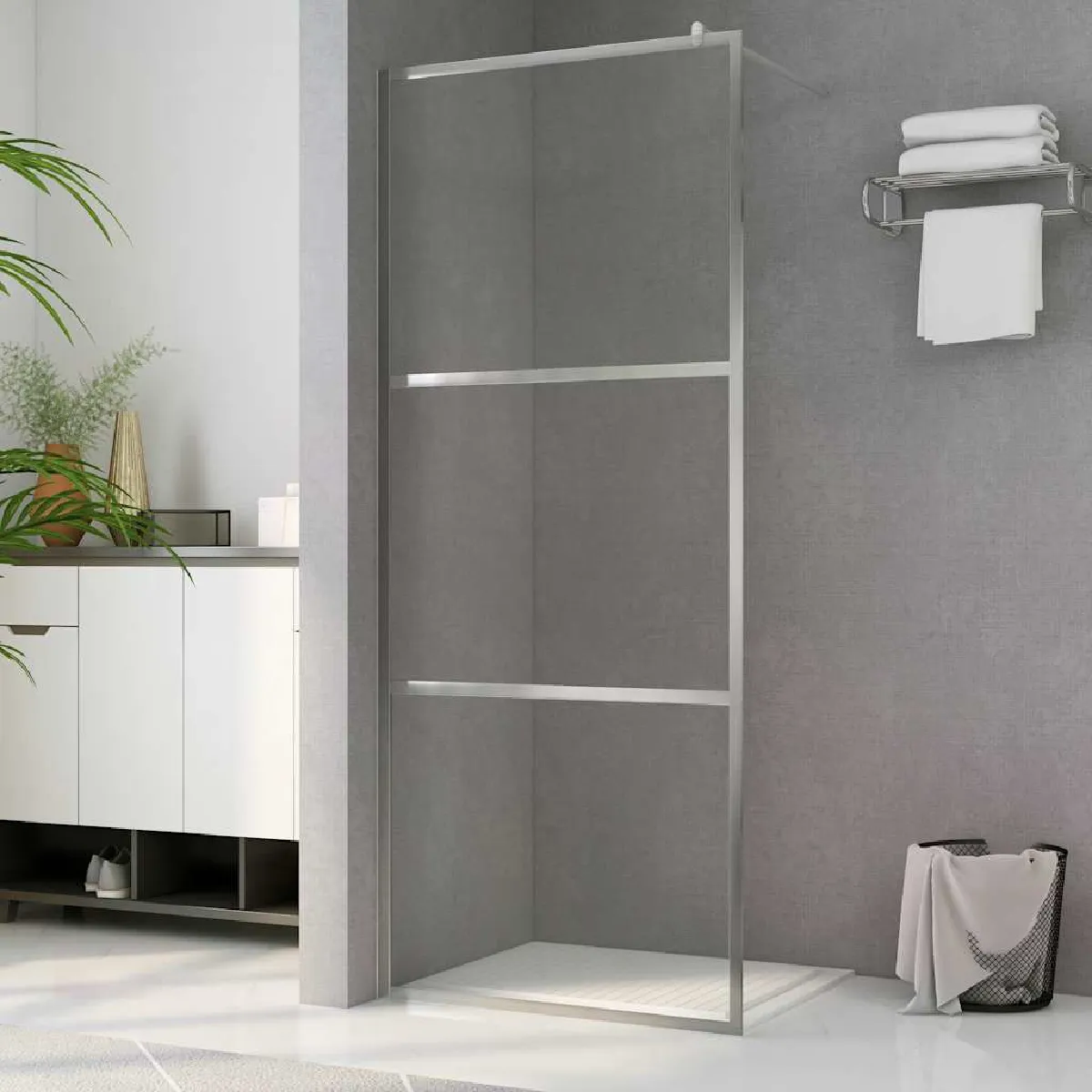 vidaXL Paroi de douche ESG transparent 140x195 cm