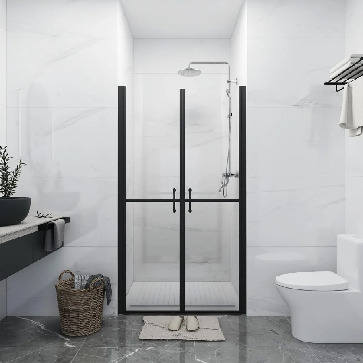 vidaXL Porte de douche 81x190 cm