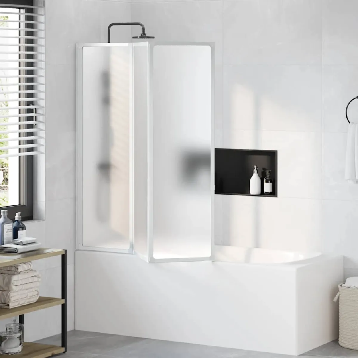 Pare baignoire à 3 volets rétractables 141 x 132 cm 140785 - vue 2