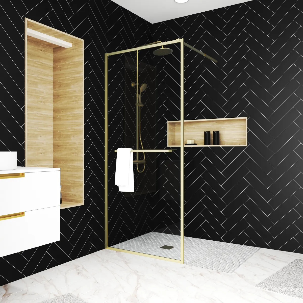Aurlane Paroi de douche 90 cm