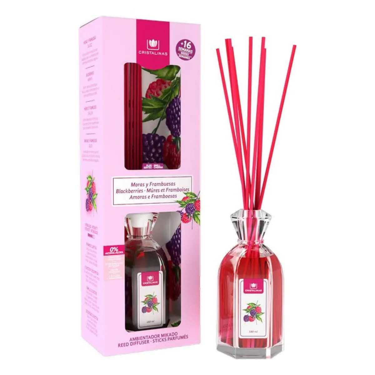 GENERIQUE MIKADO ambientador 0% #moras y frambuesas 180 ml