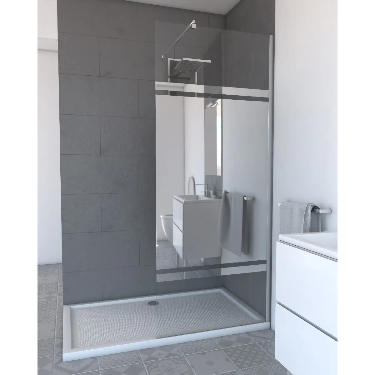Aurlane Paroi de douche 80 cm