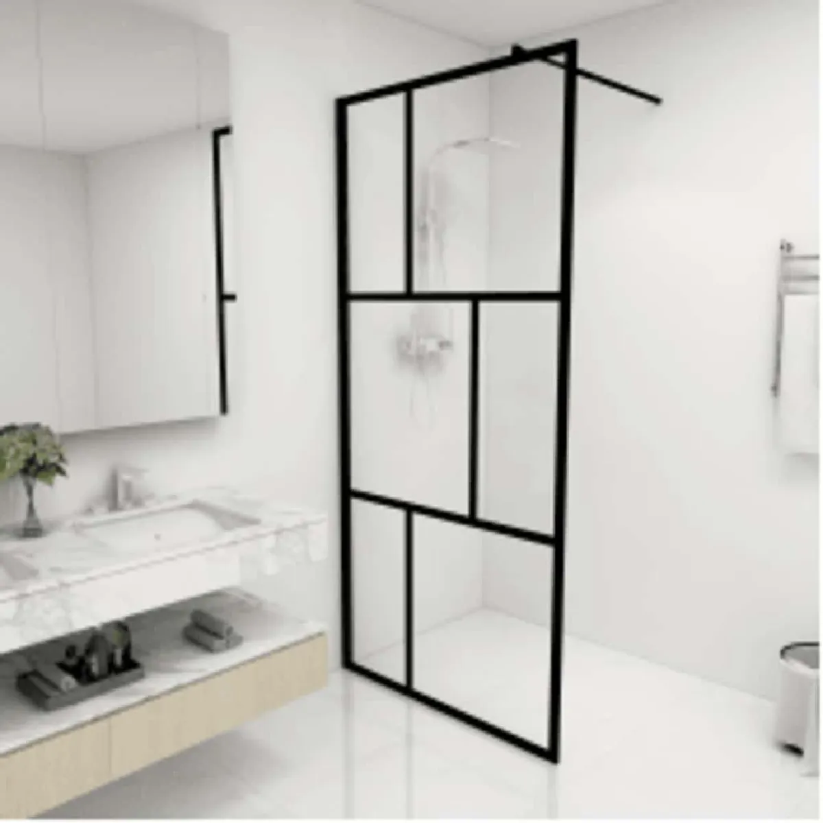 Vidaxl Paroi de douche Verre trempé 90x195 cm - vue 2