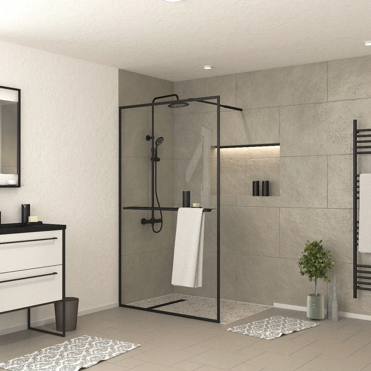 Aurlane Paroi de douche 120 cm