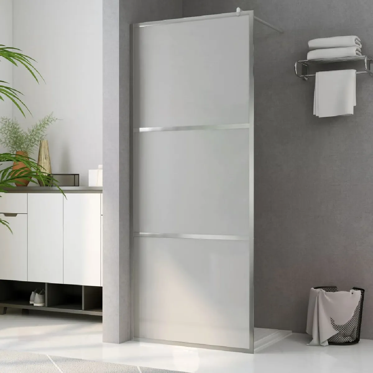 Vidaxl Paroi de douche ESG dépoli - 100x195 cm