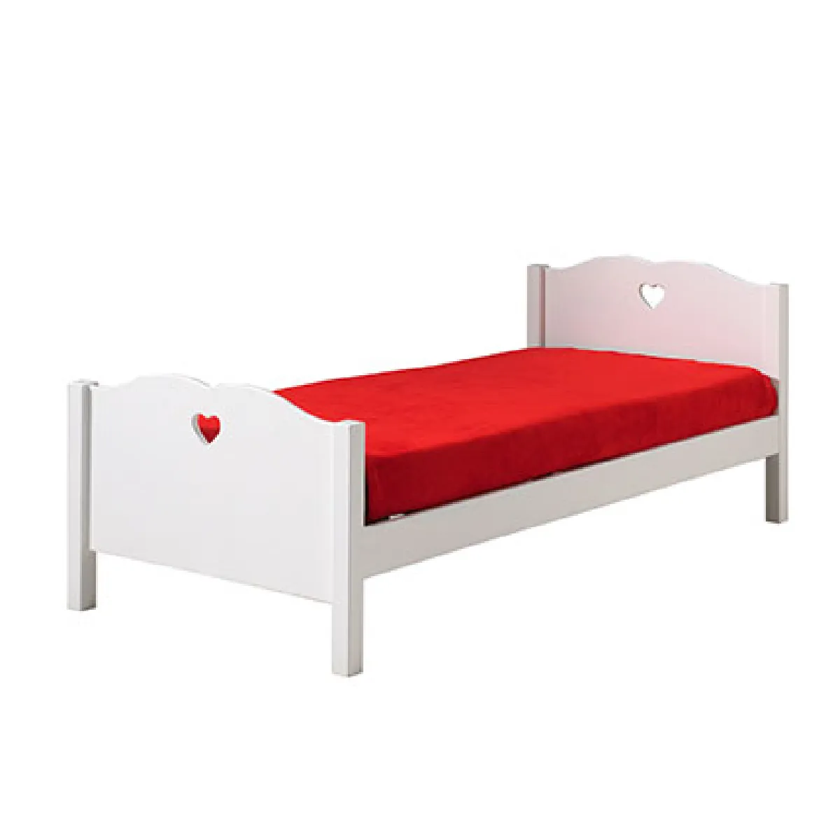 Mes Blanc Lit 90X200 Cm - Pin