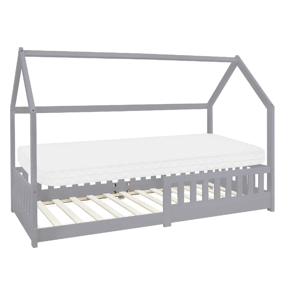 Ml-Design Gris Lit Maison Enfant
