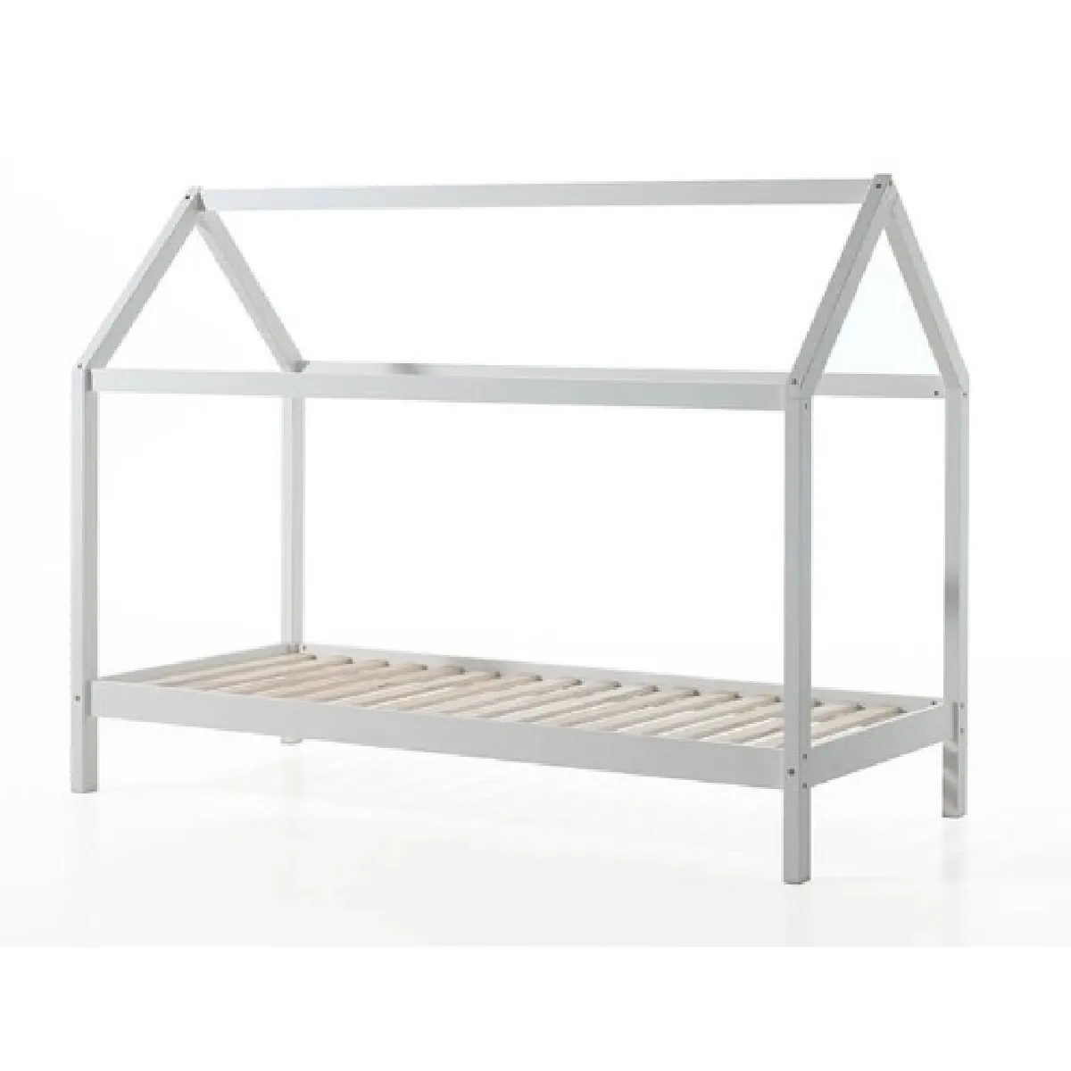 MES Lit cabane blanc 90x200 cm STANY