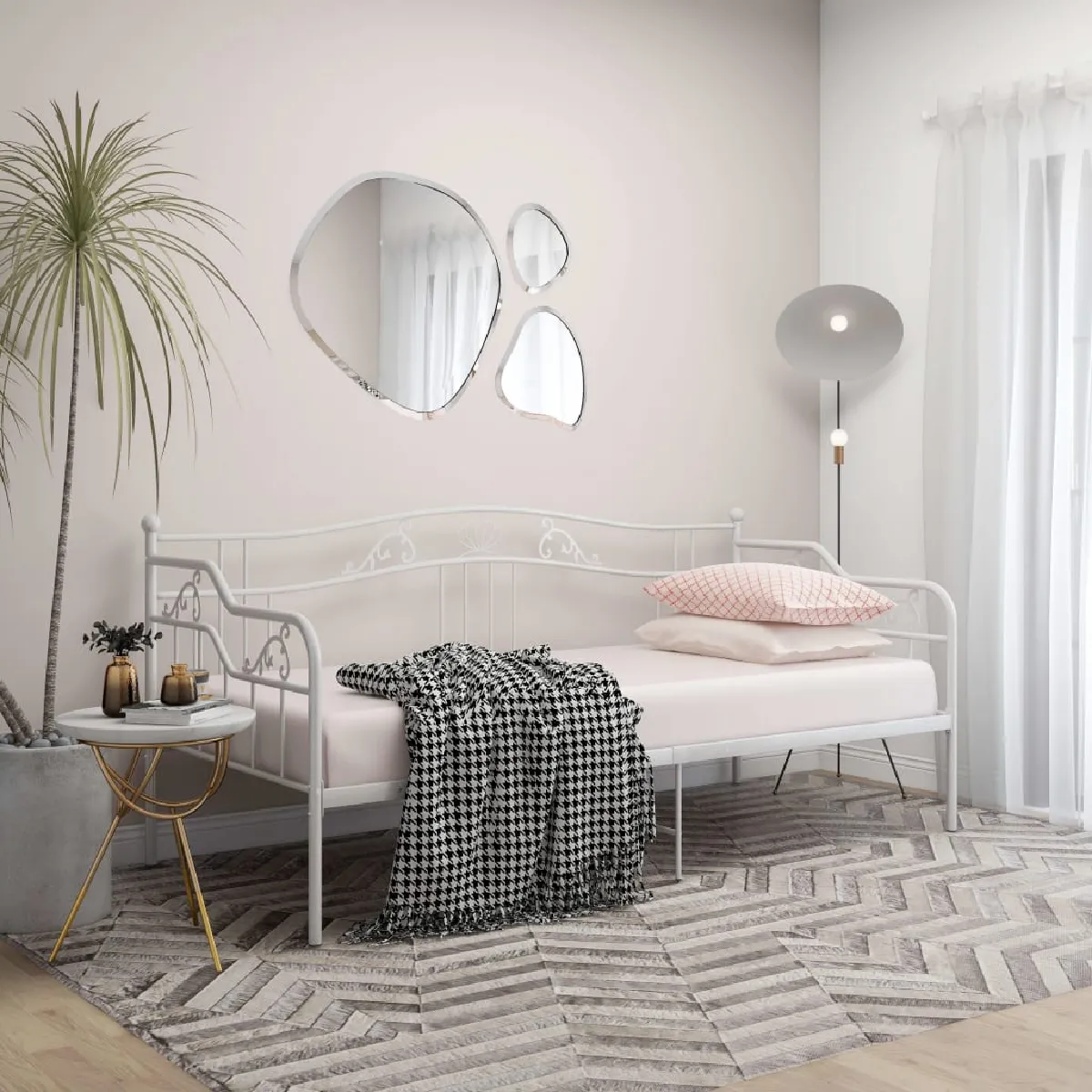 VIDAXL Canapé-lit - Blanc