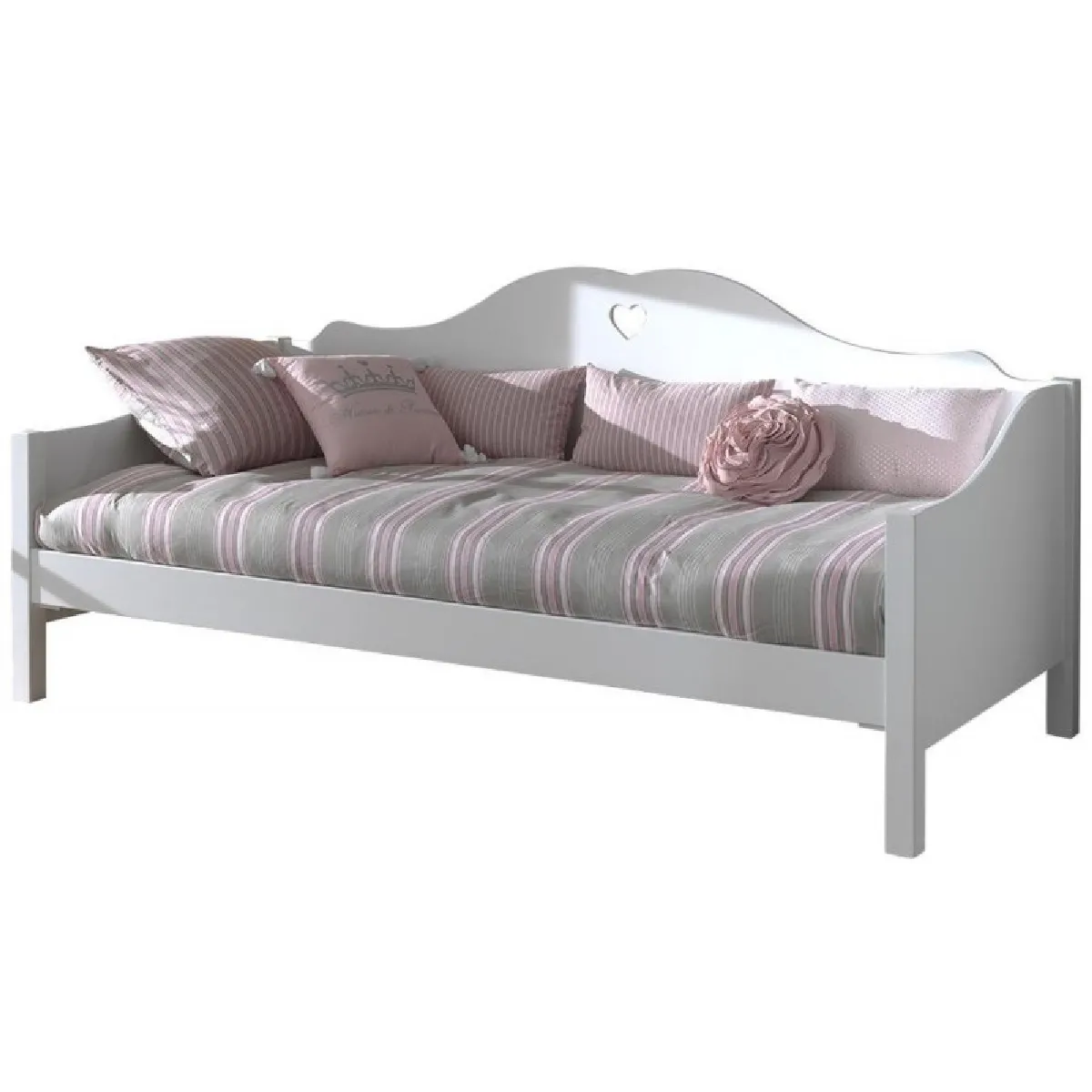 VIPACK Vipack AMORI lit capitaine - Blanc 90x200 cm