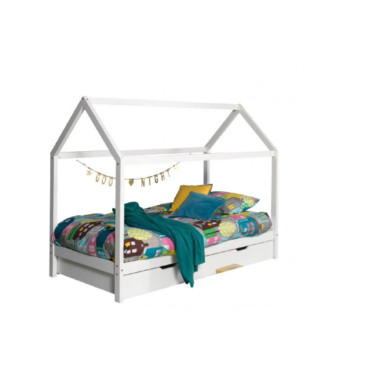 MES Stany Lit 90x200 cm Blanc