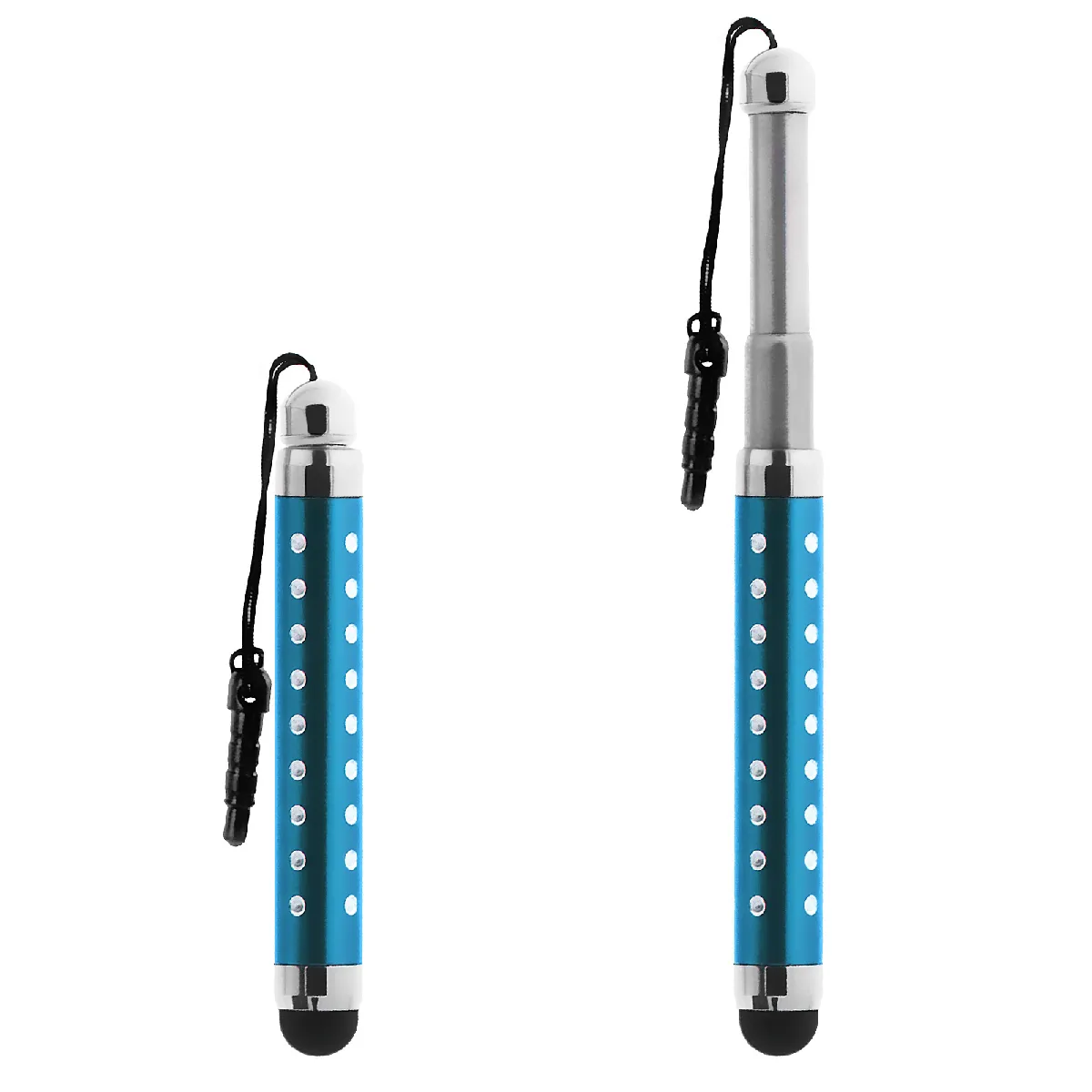 Avizar Turquoise Stylet Retractable Strass Pour Écran Tactile - Attache Jack 3.5 Mm