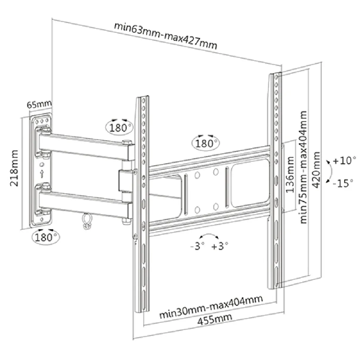 Link Noir Lkbr01 Support Tv