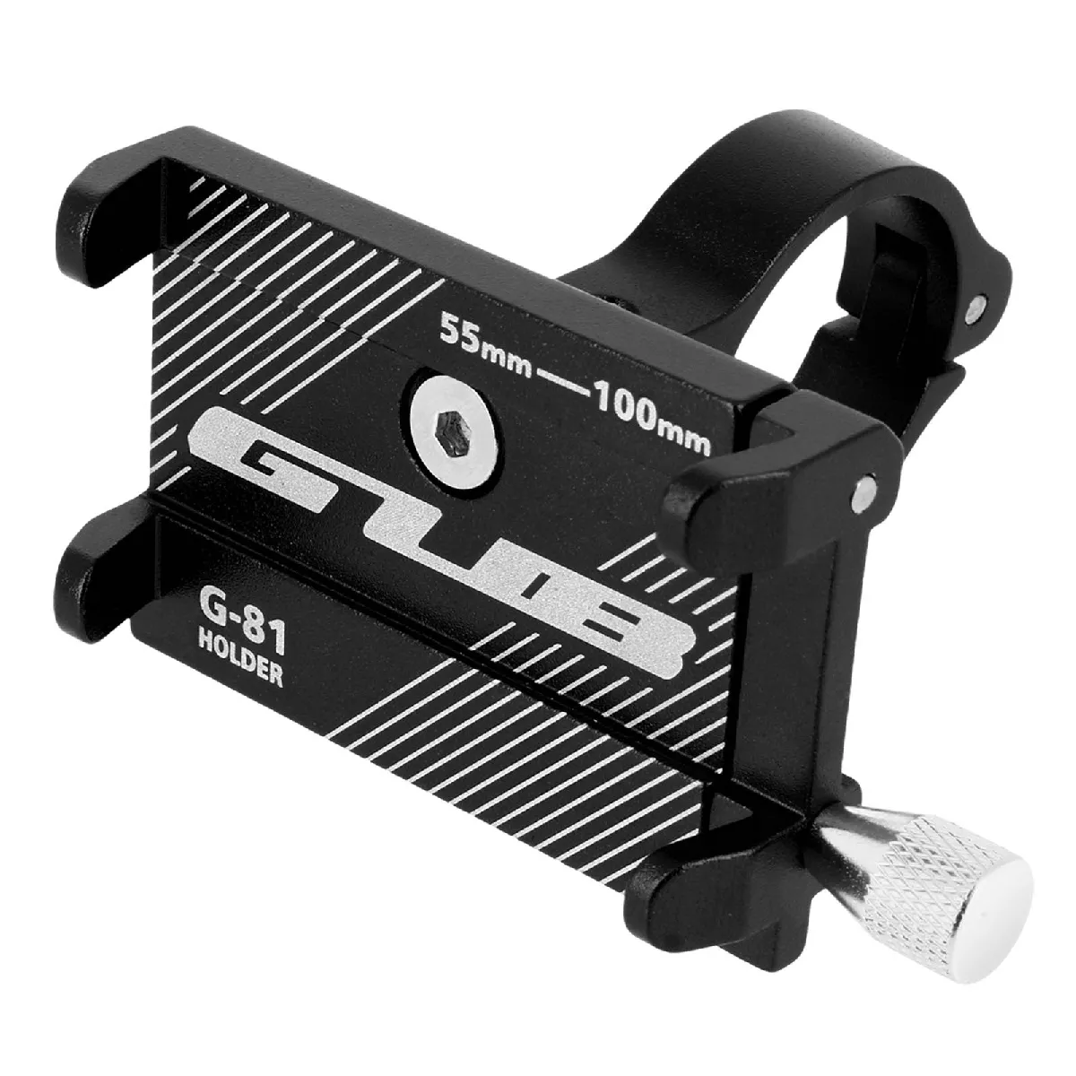 Avizar Noir Support Vélo Smartphone 55 À 100Mm De Largeur Fixation Guidon Acier G-81