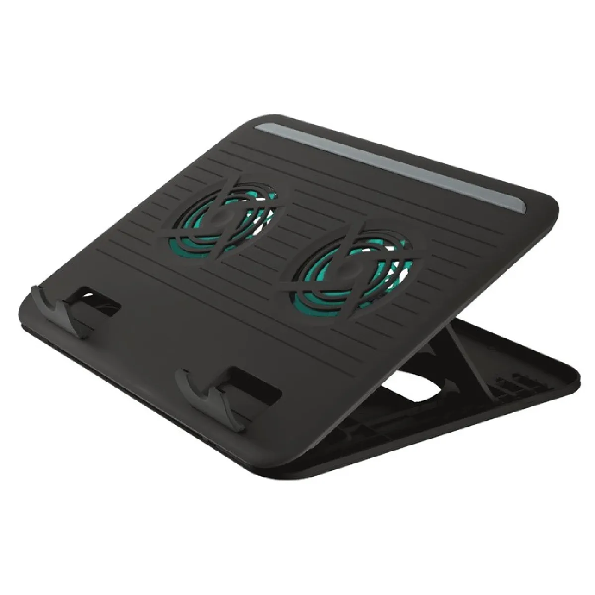 Trust Noir Support Pour Pc Portable Stand Cyclone Avec 2 Ventilateurs Inclinaison Réglable
