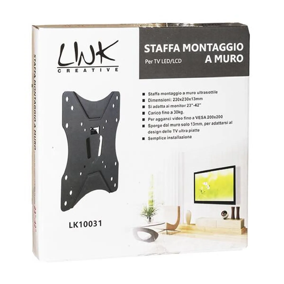 Link Noir Support Mural Tv
