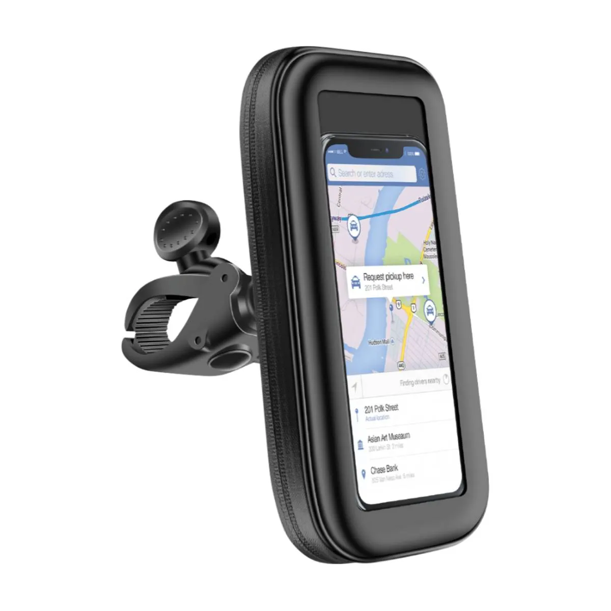 Bigben Noir Support Vélo Avec Housse Pour Smartphone 3.5'' À 6.9'' Étanche