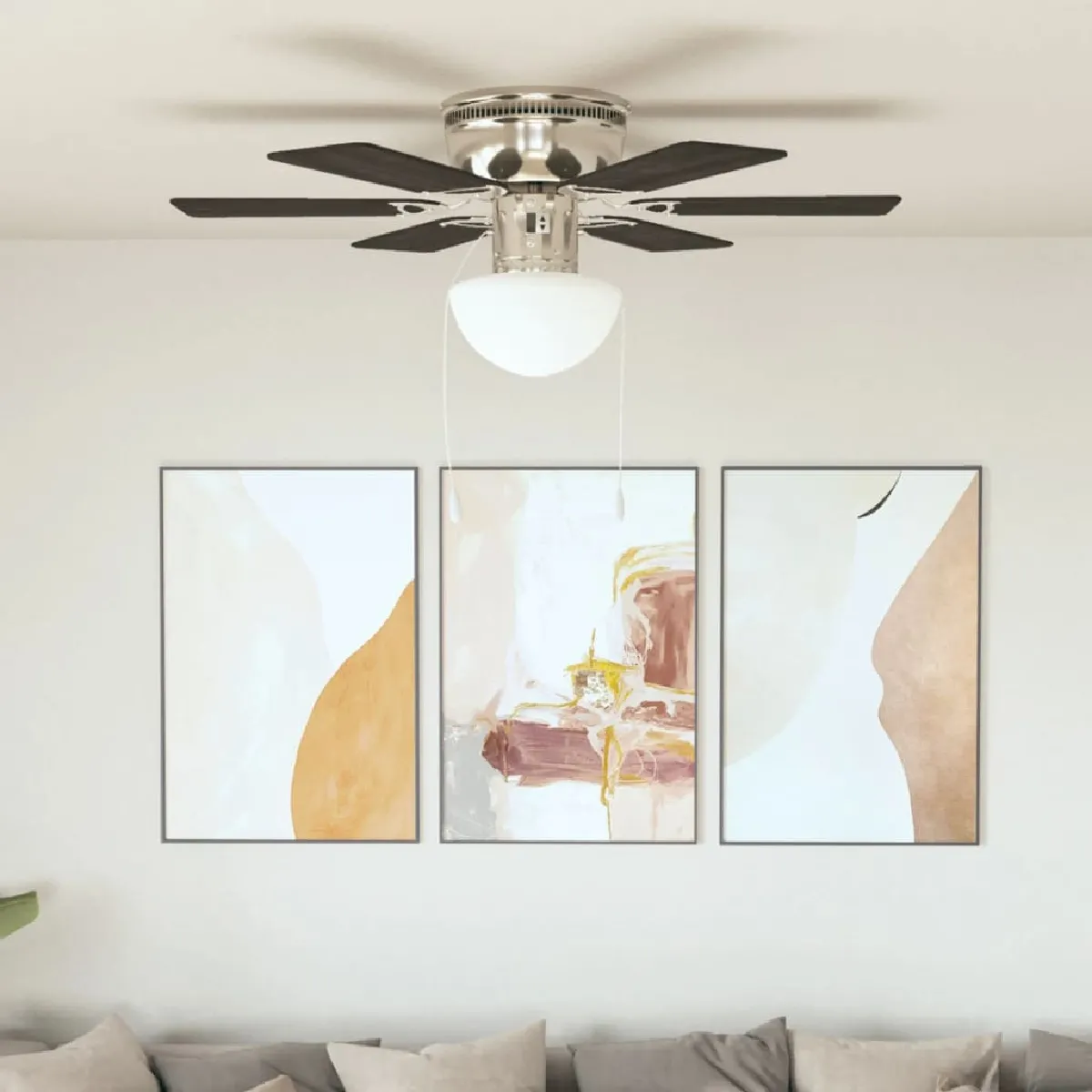 Vidaxl Ventilateur de plafond orné avec lumière 82 cm