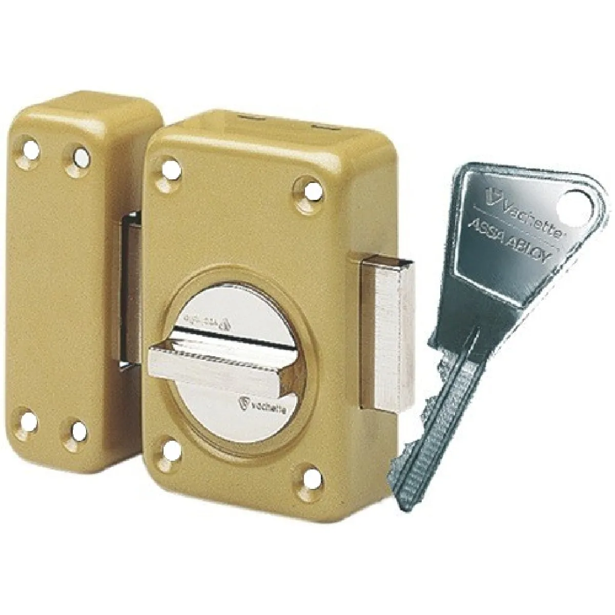 Verrou VACHETTE à double cylindre 3 clefs crantées