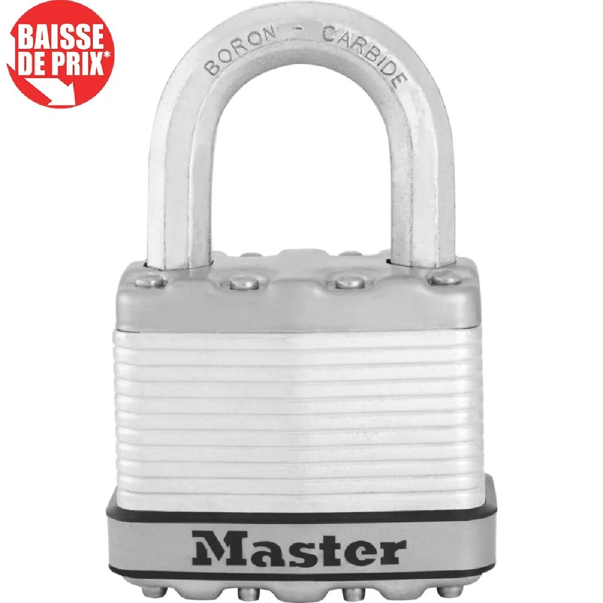 Master Lock Cadenas Très Haute Sécurité [A Clé] [Acier Laminé] [Extérieur] M5eurd - Idéal Pour Les Remises, Les Garages, Les Clôtures Et Les Portails