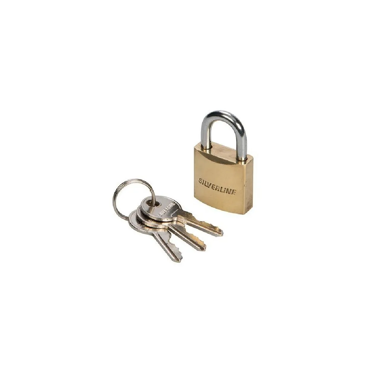 Silverline Cadenas en Laiton 60 mm - Sécurisé et Durable - Protection Optimale pour Vos Effets