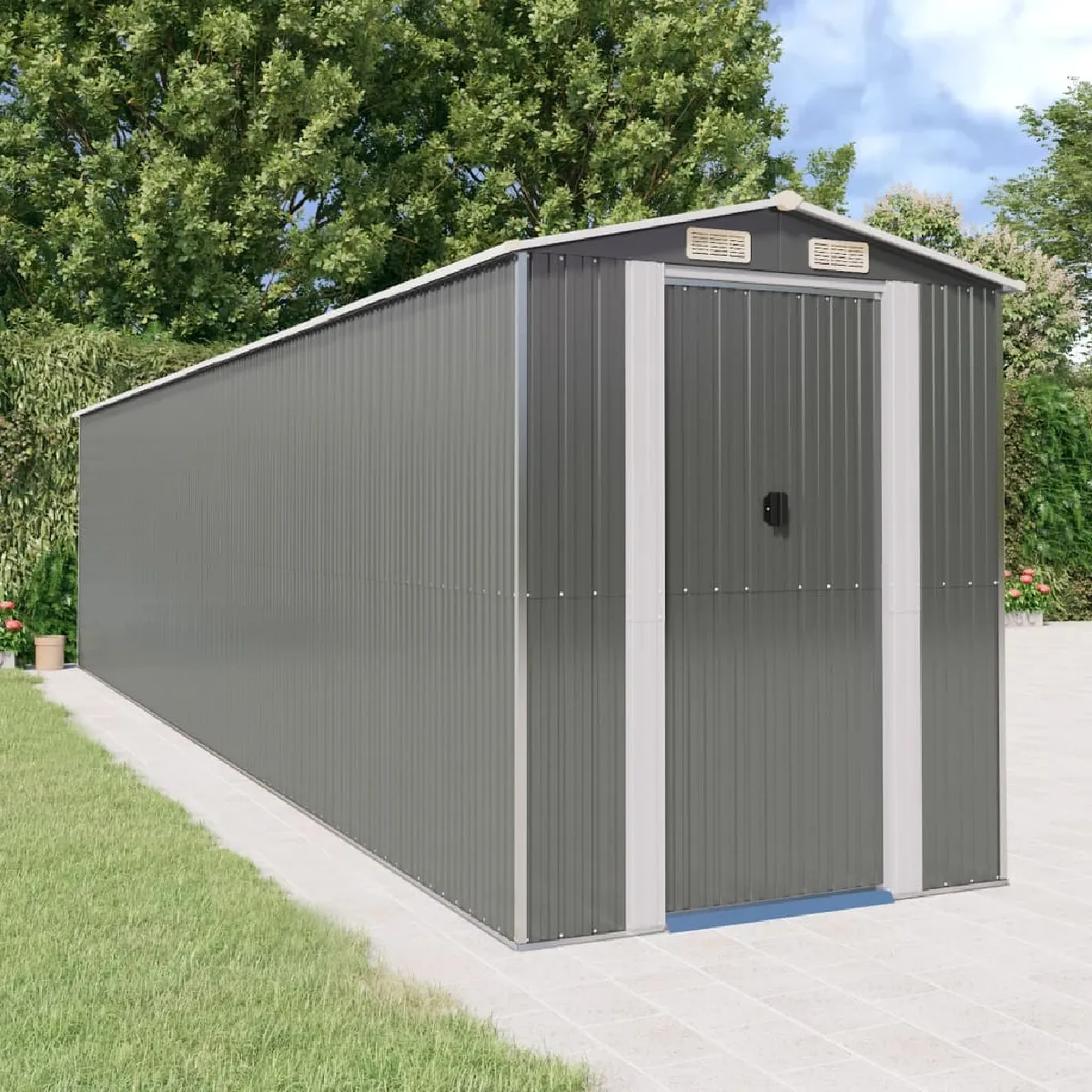 VIDAXL  Abri de jardin - Gris clair