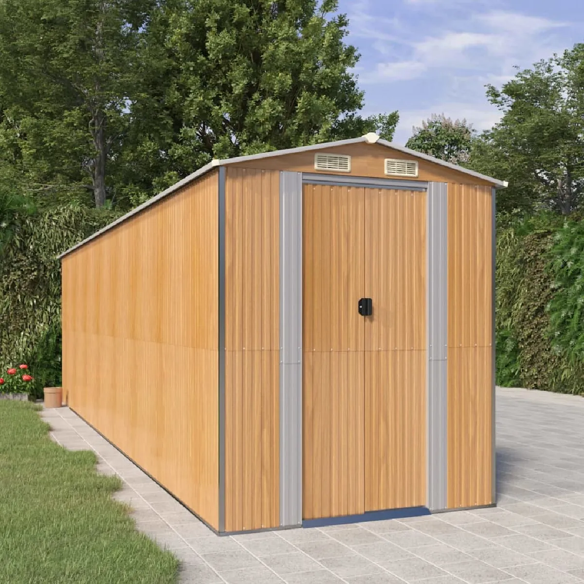 VIDAXL  Abri de jardin - Marron clair