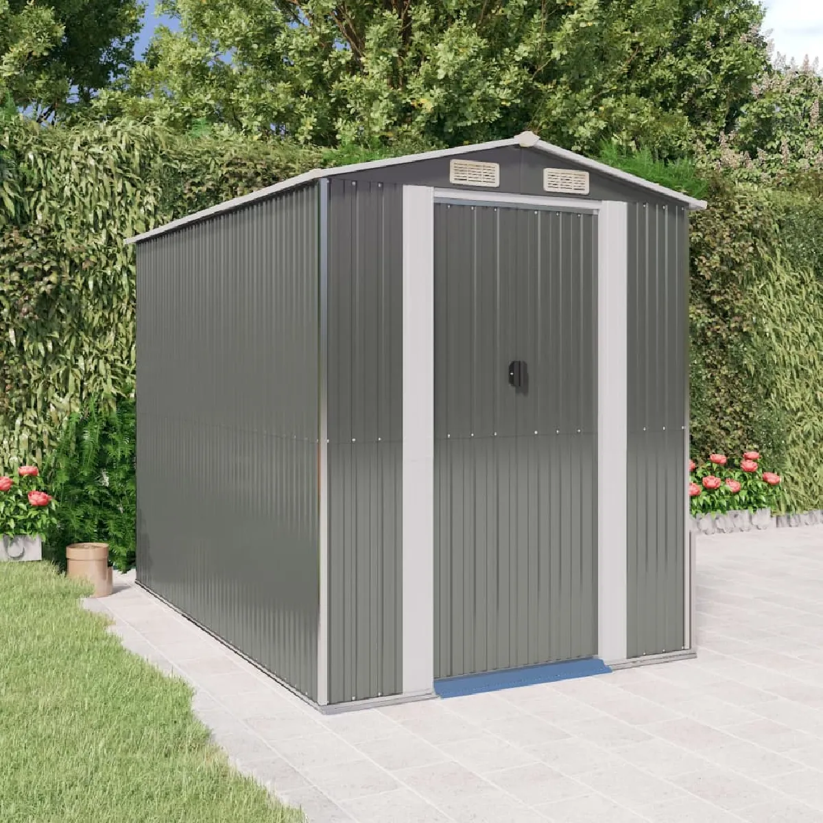 3147450 vidaXL Abri de jardin 192x274x223 cm Acier galvanisé - vue 2