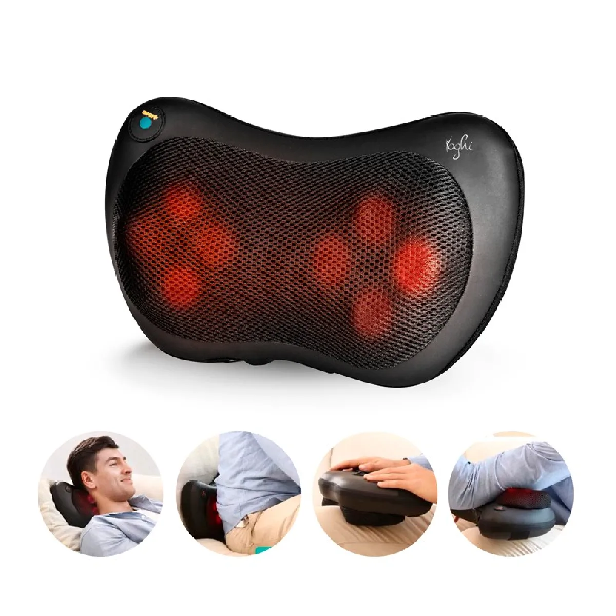 YOGHI  coussin de massage shiatsu - Noir