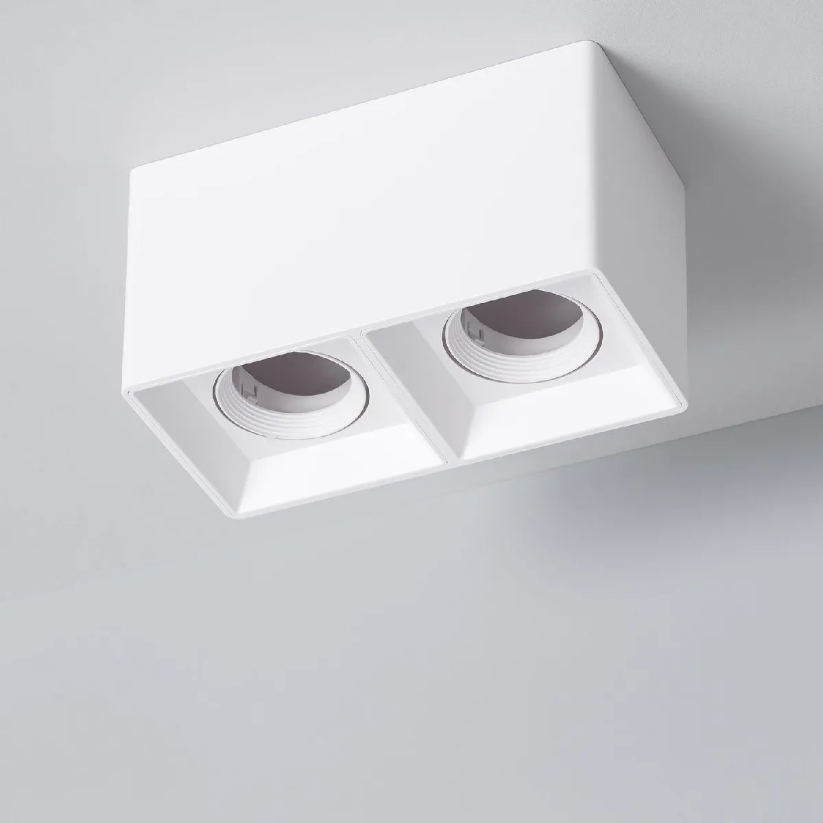 Ledkia Plafonnier Space Carré Double - 2 lampes Ledkia Plafonnier Space Carré Double - 2 lampes