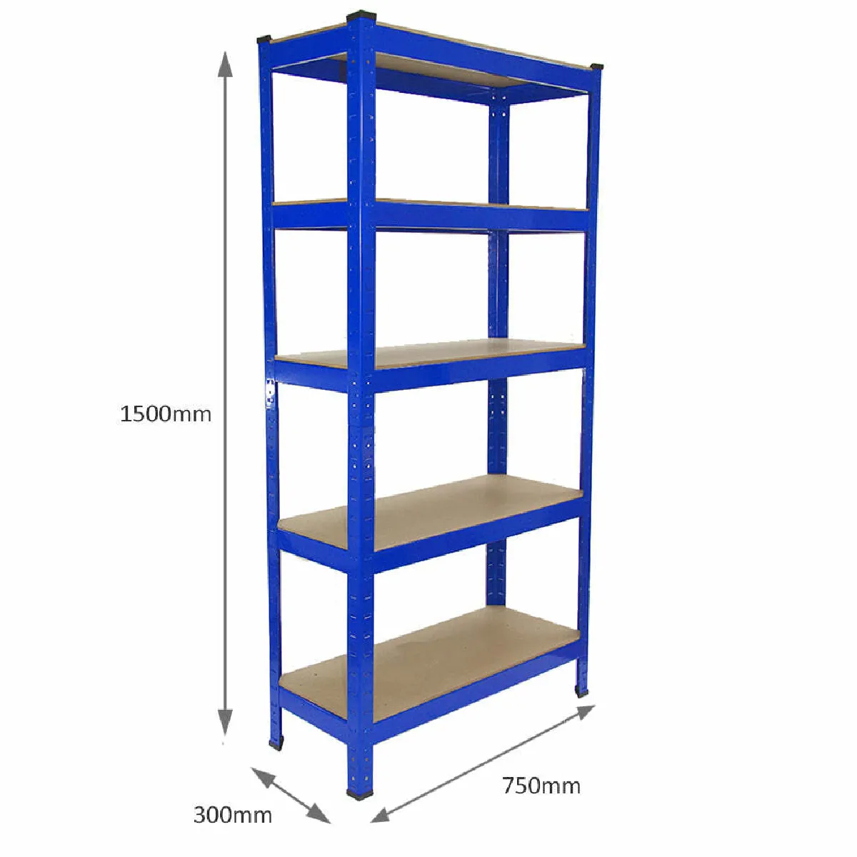 Non Communiqué Bleu Ensemble De Rangement Garage 5 T-Rax 75Cm 1 Établi Q-Rax 120Cm Capacité 4150Kg - Image 4