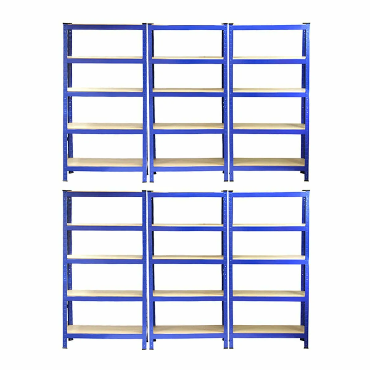 Monster Racking - Étagère de rangement garage - 75cm x 30cm x 150cm - 6 Unités - Bleu - Image 4
