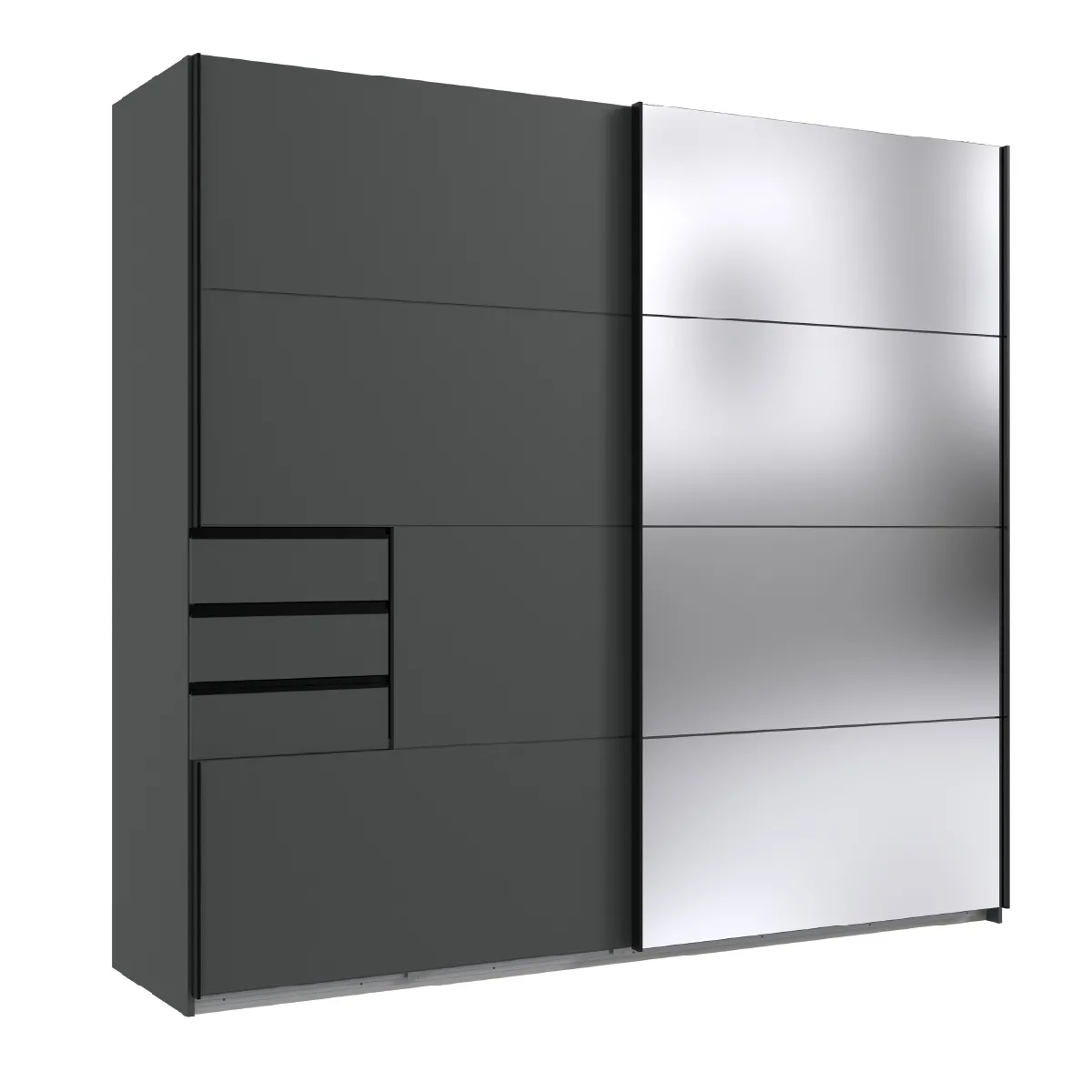 Pegane Armoire avec miroir - Graphite Pegane Armoire avec miroir - Graphite