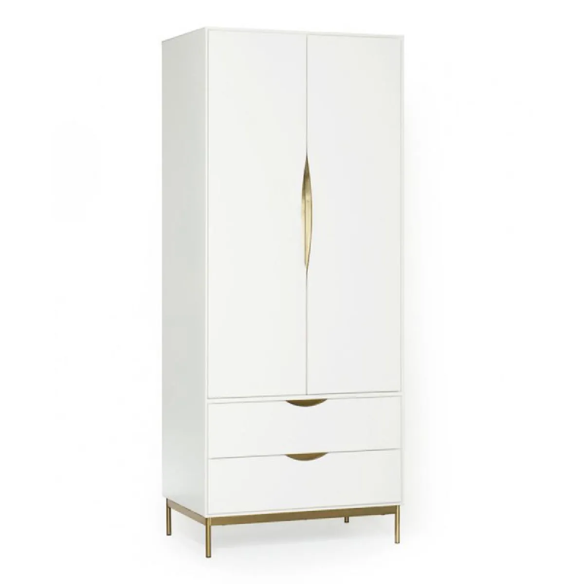 Mes Armoire penderie 2 portes battantes - Blanc