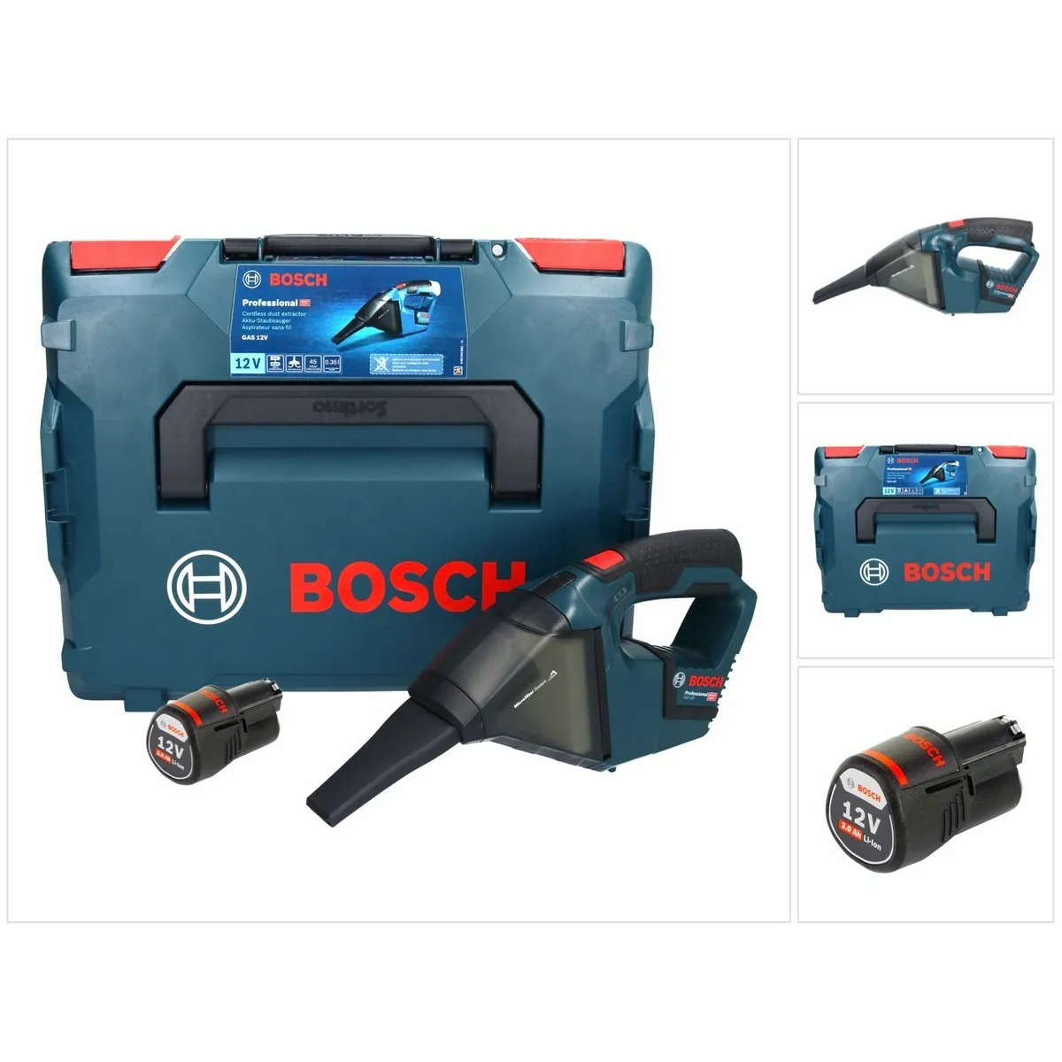 Aspirateur Bosch GAS 12V – Sans Fil, 12 V, 0,35 L, 50 Min d’Autonomie - vue 2