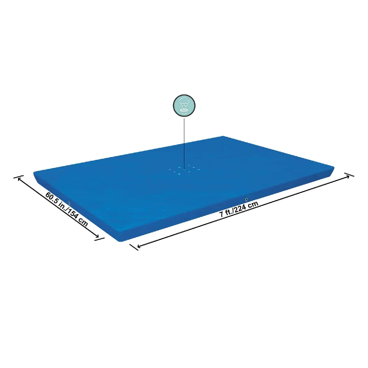 Bestway Bâche d'hiver pour piscine - 221x150x43 cm