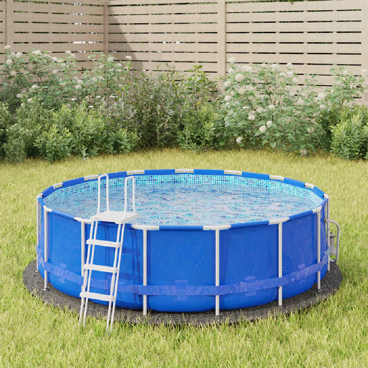 VidaXL Bâche piscine Ø 244 cm Géotextile - vue 2