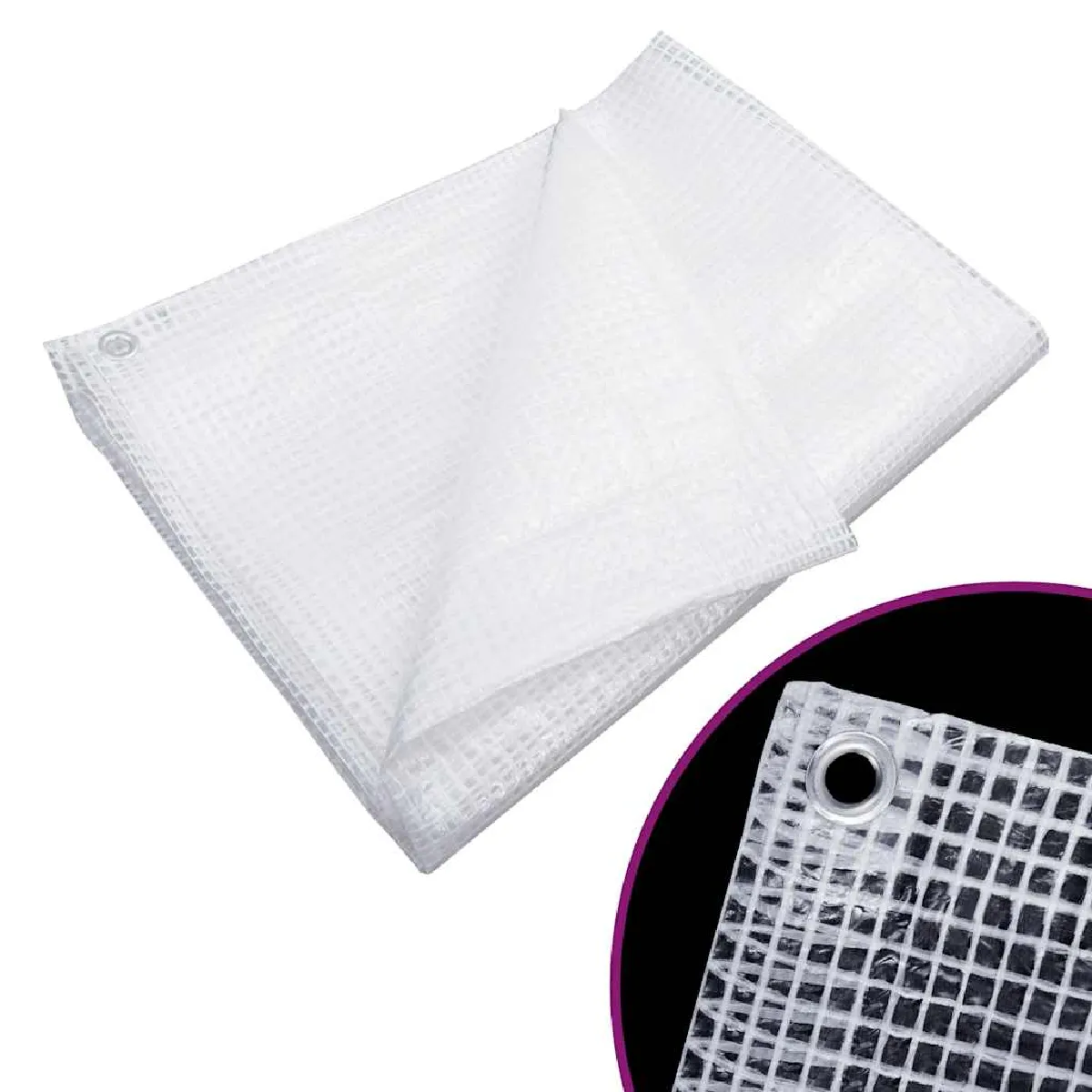 Vidaxl Bâche de gaze 140 g-m² 4x4 m Blanc 151614