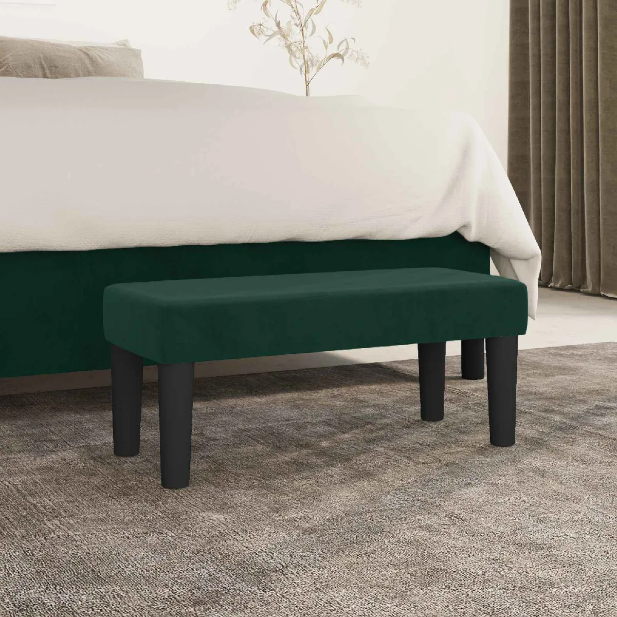 Non Communiqué Vert Vidaxl Banc Foncé 70X30x30 Cm Velours346641 - Image 3
